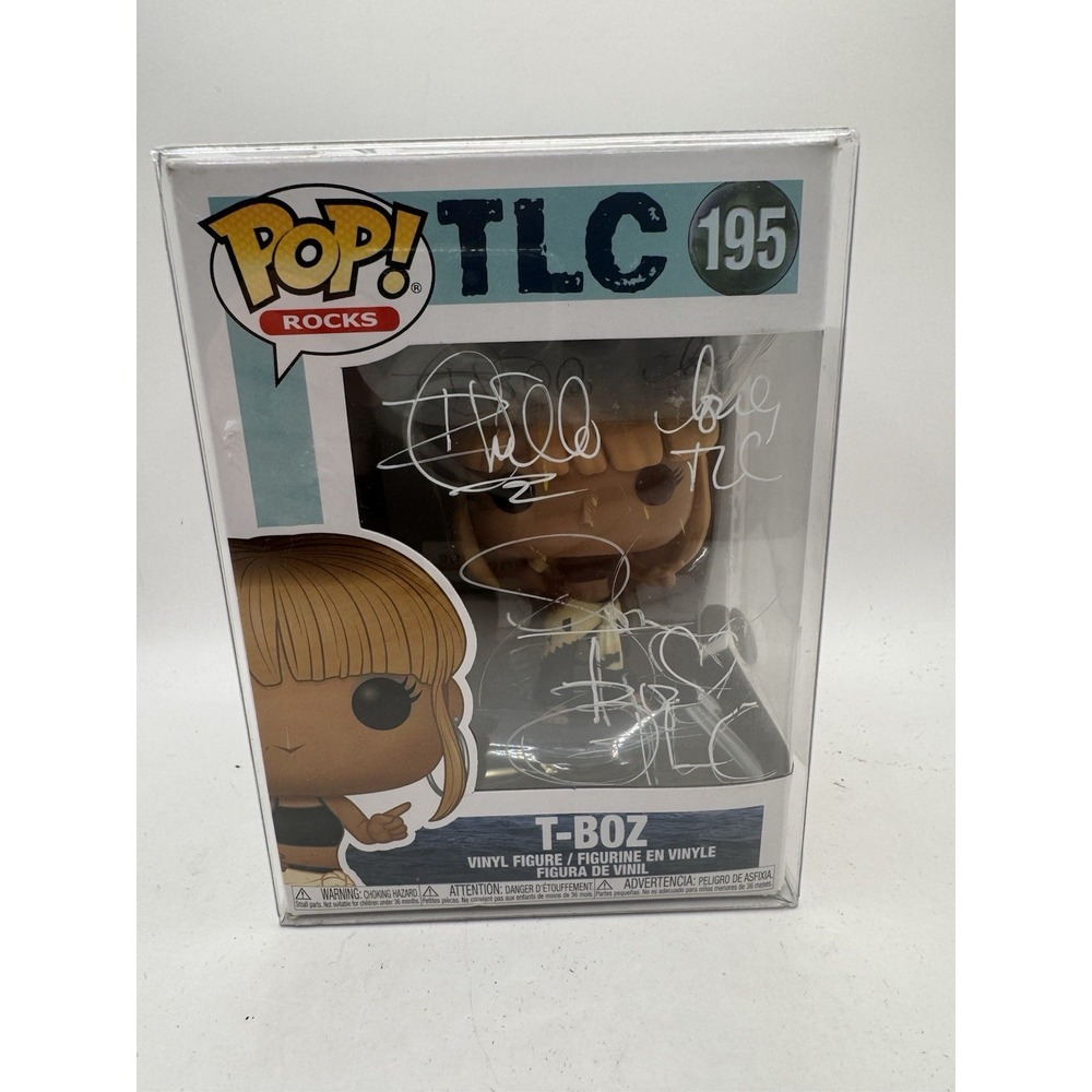 Funko Pop! Rocks T-Boz #195 TLC Vinyl Figure Signed By T-Boz Fast Shipping Rare!
